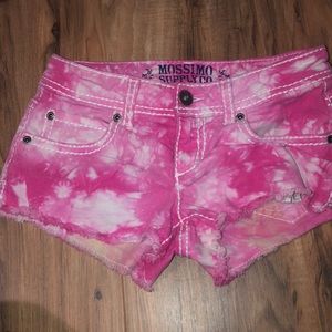 Pink Tie-dye short shorts